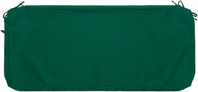 FUNHOME Outdoor Bench Cushion Cover 42 x18 x 3 inch,Water Resistant Cover with Zipper&Ties,Fade-Resistant Slipcover,Patio Porch Swing Cushion Cover Replacement Only,No Insert(Blackish Green)