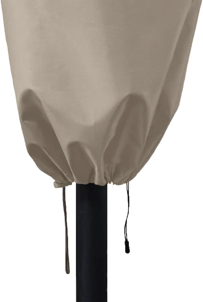 Patio Umbrella Covers for 10ft to 11ft Patio Umbrellas, Waterproof and Durable Market Parasol Ourdoor Umbrella Covers with Zipper and Rod