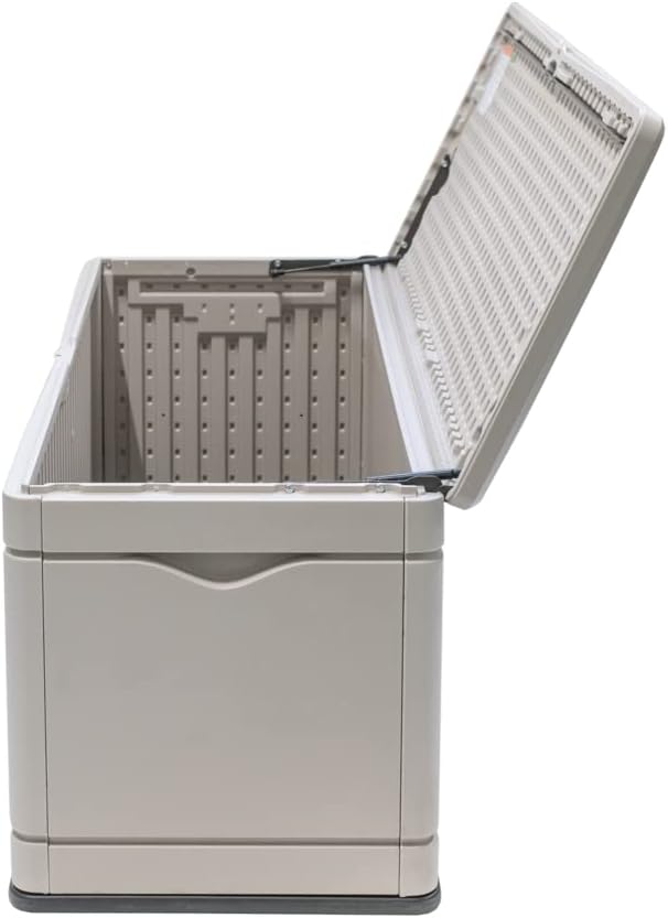 LIFETIME 60040 Deck Box, 130 Gallon, Desert Sand