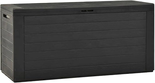 Deck Box Large Outdoor Storage for Patio Furniture, PP Garden Tools, Pool Supplies,Outdoor Backyard Patio Storage Deck Box Container, Anthracite 45.7"x17.3"x21.7"