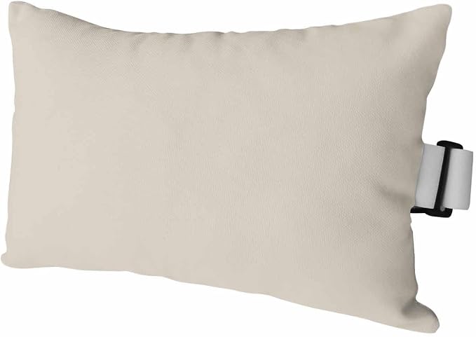 Outdoor Pillow for Lounge Chair with Strap & Insert Swan White Recliner Head Pillow Simple Style Waterproof Headrest Patio Lumbar Pillows for Beach Pool Office Chaise Chair 12x20 Inch
