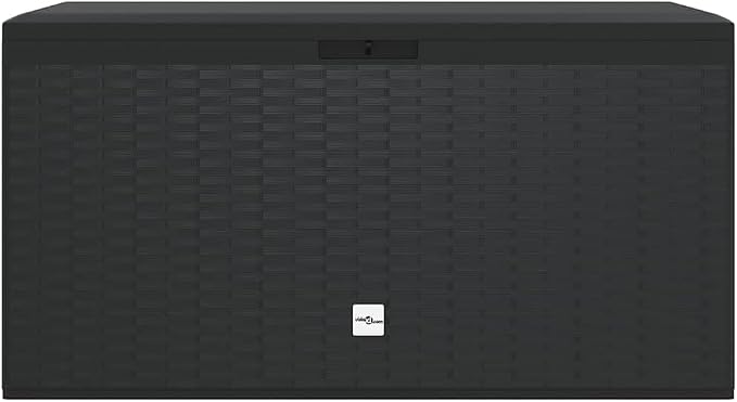 Deck Box 44.9"x18.5"x23.6" Anthracite Outdoor Storage Box Weatherproof Polypropylene Patio Storage Chest with Lockable Lid, 290 L Capacity for Garden, Balcony, Garage