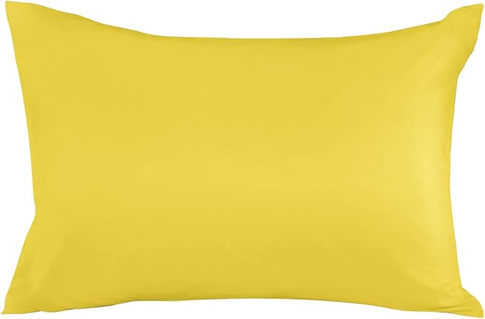 Outdoor Waterproof Pillow Covers for Patio Furniture Bright Yellow Decorative Throw Pillow Cover Solid Color Pillowcases Set of 2 Cushion Case for Sofa Couch Chair Home Decor 20x12 inch x 2pcs
