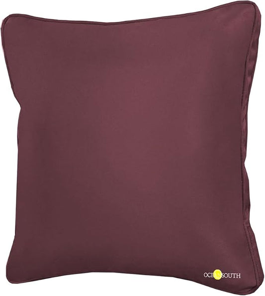 Oceansouth Boat Deck Pillow/Outdoor Waterproof Throw Pillow (Maroon, 20 x 20) Cushion Outdoor Furniture Lumbar Back for Chair Patio seat Cover Chairs Home Decor Pillows Waterproof Bed Cases Garden