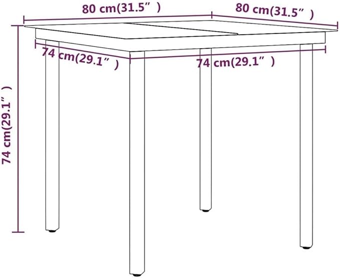 BOWERY HILL 3-Piece Garden Patio Dining Set, Black/Dark Gray Finish, Weather-Resistant Materials with Cushioned Seats, Contemporary Style Outdoor Furniture for Balcony, Terrace, or Garden Use
