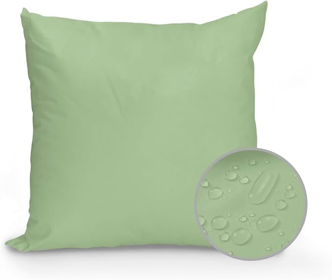Outdoor Waterproof Throw Pillows Light Green Watercolor Patio Pillows,Decorative Pillow Covers with Insert,Pillow Cushion Case for Garden Couch Sofa Solid Color