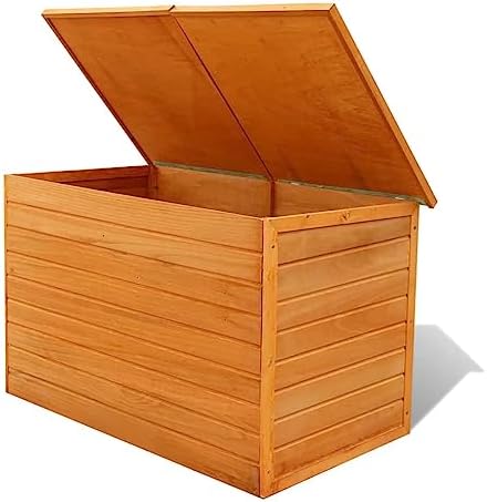 Storage Box 126 x 72 x72 cm, Deck Box with Waterproof Roof, Garden Tools Box Container, Patio Backyard Poolside Furniture Decor for Indoor or Outdoor