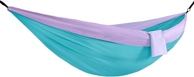 YSUEFIJO Foldable Outdoor Hammock, Travel Hammock for Camping and Relaxing, Hanging Hammock Convenient and Comfortable, Perfect for Garden Or Hiking Trips, Supports 300kg