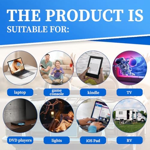 300W Car Power Inverter, 12V to 110V Inverter Converter Dual USB Car Charger Portable Auto Power Converter with Alligator Battery Clamp, for Supplies Power Phone Laptop on Camping Road Trips