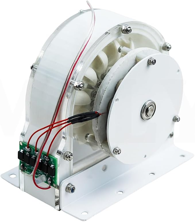 100W Max Micro Hydro Generator 1-36V DC Disc Ironless Permanent Magnet Water Turbine 50-2000RPM Low Starting Pressure for Tap Water Creek River Outdoor Camping