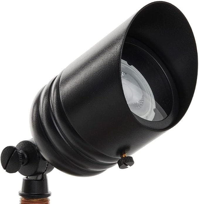 VOLT 20-Pack 12V Fat Boy Outdoor Spotlight (Black) & 5W 3000K MR16 LED Bulb | Solid Brass with Durable Powder Coating, 400 Lumens of Modern White Light, Ideal for Yard, Garden, Trees & House