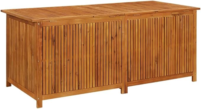 Solid Wood Outdoor Storage Bench,Solid Acacia Wood Garden Deck Box Patio Storage Box with Liftable Top Outdoor Wooden Storage Container for Patio,Backyard,Poolside, 68.9"x31.5"x29.5"
