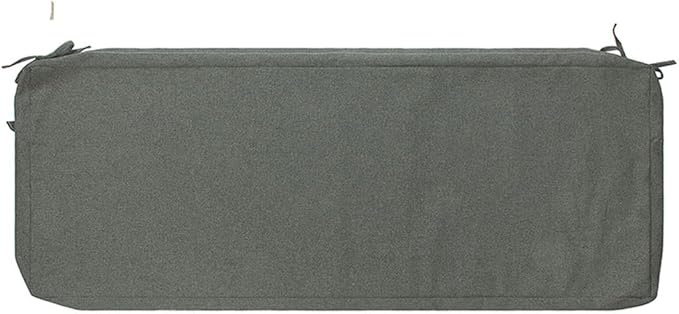 FUNHOME Outdoor Bench Cushion Cover 42 x18 x 3 inch,Water Resistant Cover with Zipper&Ties,Fade-Resistant Slipcover,Patio Porch Swing Cushion Cover Replacement Only,No Insert(Dark Gray)