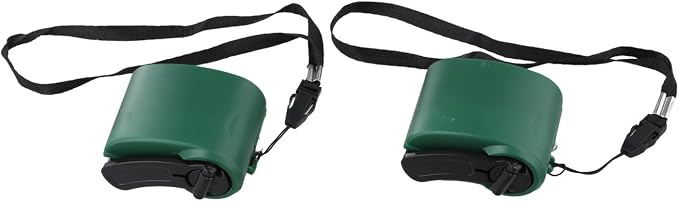 2-Pack Portable USB Hand Crank Charger Generator with Manual Dynamo Power Supply, Compact Lightweight ABS Design, 5.5V Output for Smartphones, Tablets, Outdoor Sudden Use, Built-in Flashlight