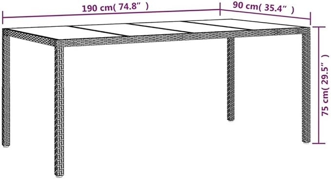 Afuera Living 9-Piece Patio Dining Set, Powder-Coated Steel and White Poly Rattan, Black Cushions, Weather-Proof Modern Outdoor Dining Furniture for Garden or Terrace, Seats Up to 9 People