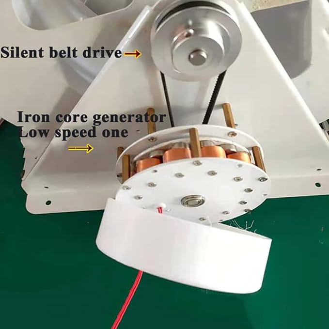Water Turbine Generator, Hydroelectric Power Generator, Low-Speed Disc Type, Outdoor Waterwheel for Renewable Energy and Eco-Friendly Power Generation