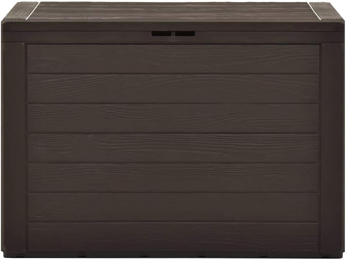 Garden Storage Box Indoor/Outdoor Storage Container and Gardening Tools - Store Items on Patio, Garage, Yard. Brown 38.7"x17.3"x21.7"
