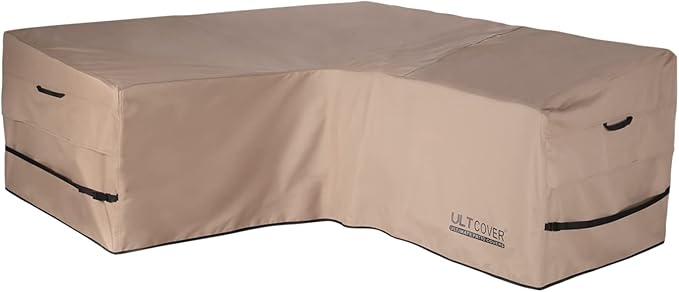 ULTCOVER Patio V-Shaped Sofa Cover Waterproof for 5-Seater Outdoor Sectional Furniture Couch 85 inch Wide