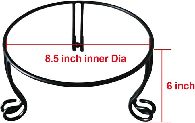 2 Pack Metal Gazing Ball Stand for 10 or 12 Inch Outdoor Garden Gazing Globes,Metal Display Stand for Plant or Flowerpot Holder,Birdbath Bowl Stand 6 Inch Tall,Black
