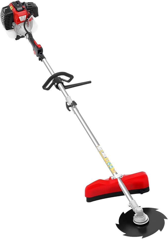 52CC Weed Wacker Gas Powered, 2-Stroke Brush Cutter Hedge Trimmer, Brush Cutter, Quick Start Brush Cutter Lawn Trimmer, Gas String Trimmer for Garden Yard Orchard Landscaping