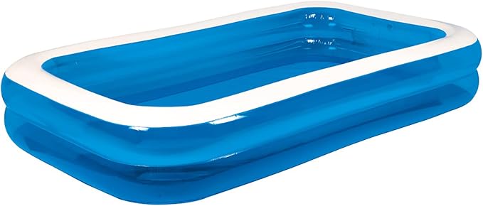 Inflatable Swimming Pool Outdoor Lawn Ground Rectangular Swimming Pool for Kids or Adults (Max 120x72x20±3 Inch)