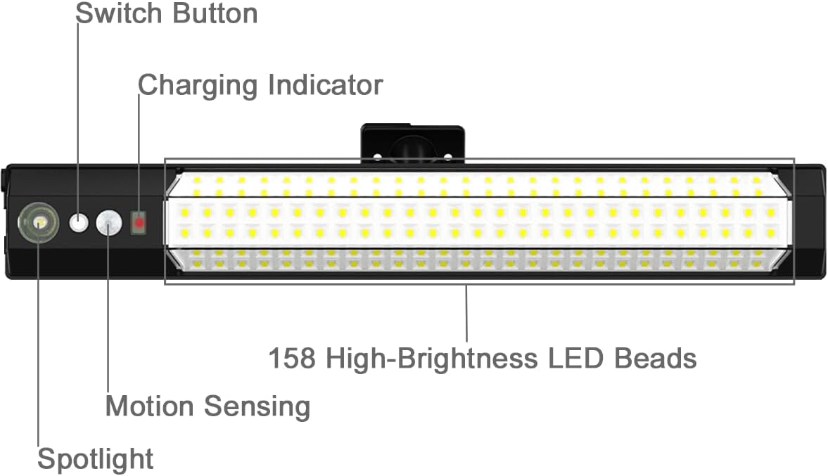 Solar sensor lights 2 pack, outdoor high-brightness lighting, motion sensor sensing, independent solar charging panel, detachable handheld lighting, safety lights suitable for porches and courtyards