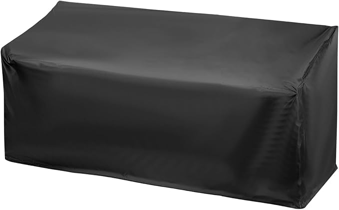 PATIKIL Outdoor Bench Cover, 210D Oxford Heavy Duty Waterproof Patio Furniture Covers for Garden Sofa Chair Table Zero Gravity, 64"L x 26"W x 35"T, Black