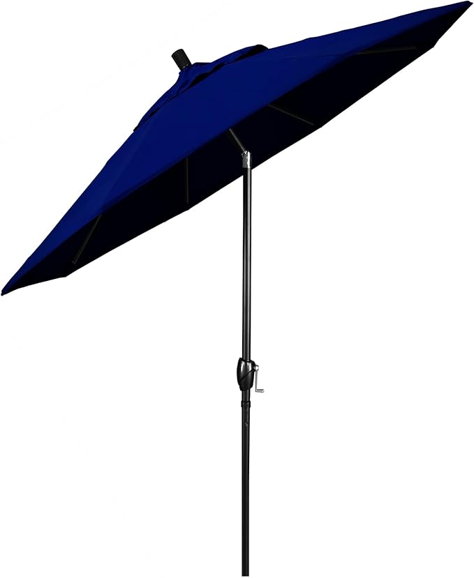 California Umbrella 7.5' Round Aluminum Market Umbrella, Crank Lift