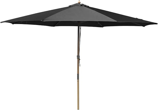 Yescom 13ft Coastal Solid Beech Wood Umbrella Pulley Lift Commercial Base with Wheel Included for Beach Club Seaside Restaurant Terrace Resort Poolside