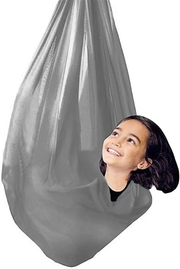 Indoor Swing, Therapy Swing Snuggle Cuddle Hammock With Special Needs For Kids And Adults Sensory Disorders, ADHD, Autism, Anxiety, Sensory Integration ( Color : Gray , Size : 100*280CM/39*110in )
