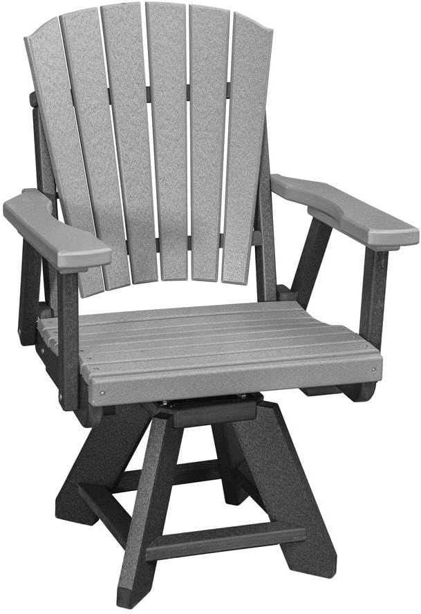 Gray 5-Piece Round Dining Set, Heavy-Duty HDPE, Umbrella Hole, All-Weather Patio Furniture, Great for Harborside
