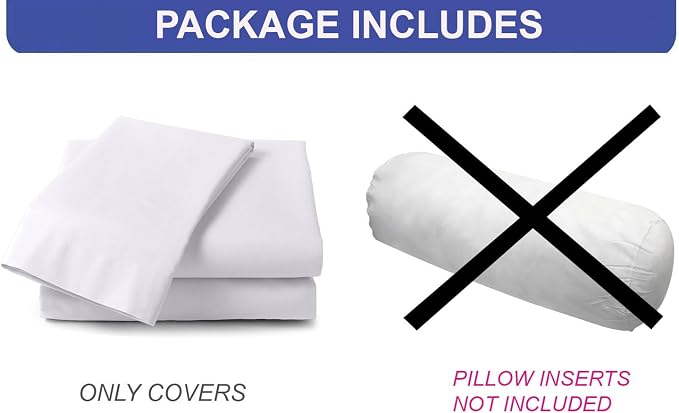Prolinemax |Cover ONLY| Piped Trim Small Size 23x6 Outdoor Bolster Pillow Water Repellent Decorative Bolster Pillow for Porch Swing Couch Sofa Cushion Patio Furniture AD106