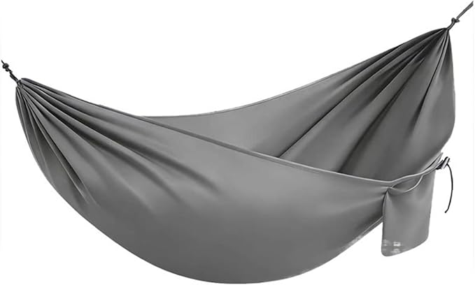 210 * 140cm Portable Hanging Hammocks Single Person for Travel Beach Outdoor Strength Parachute Fabric Bed Storage Bag