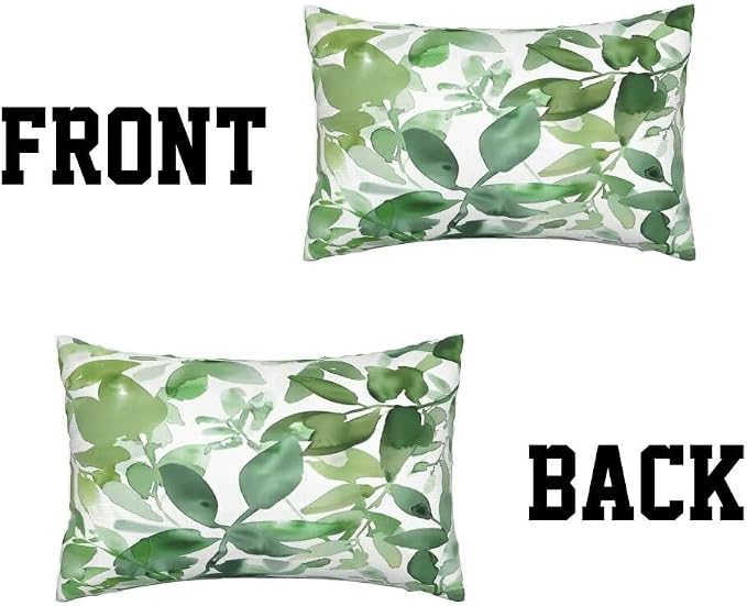 28x36 Pillow Covers Pack of 2, Green Pillows Fall Decorative Pillows, Plant Throw Pillows Lumbar Cushion Covers, Rectangle Throw Pillow Covers for Sofa Farmhouse Room Decor, Gifts, 70x90 cm -hs111
