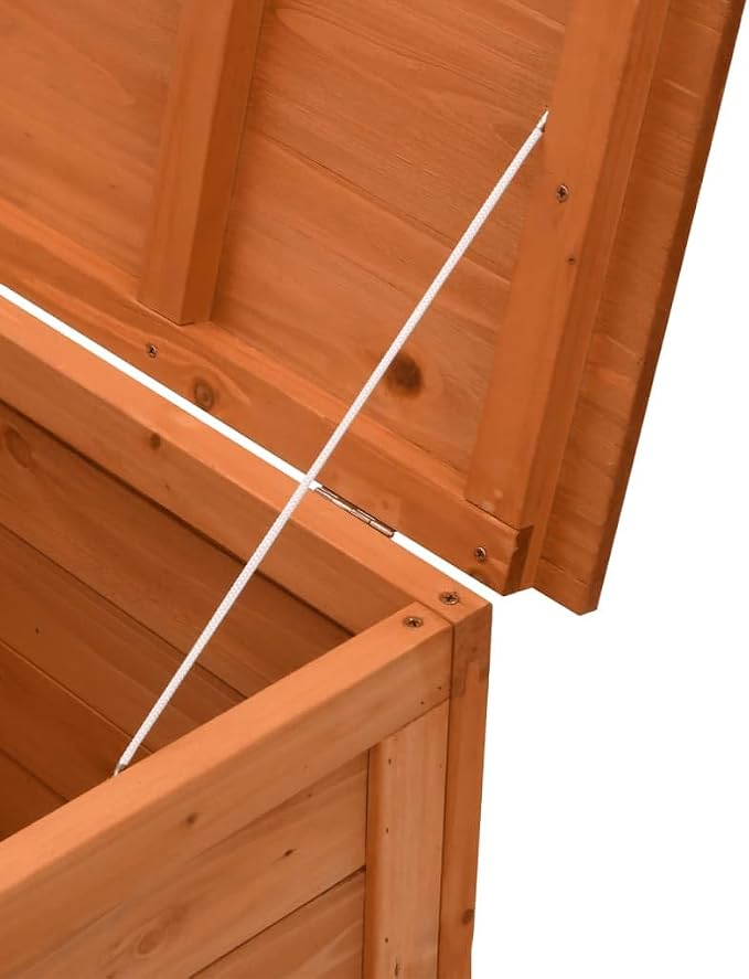 Gardening Supplies patio storage box Deck boxes Patio Storage Box Brown 78.1"x19.7"x22.2" Solid Wood Fir