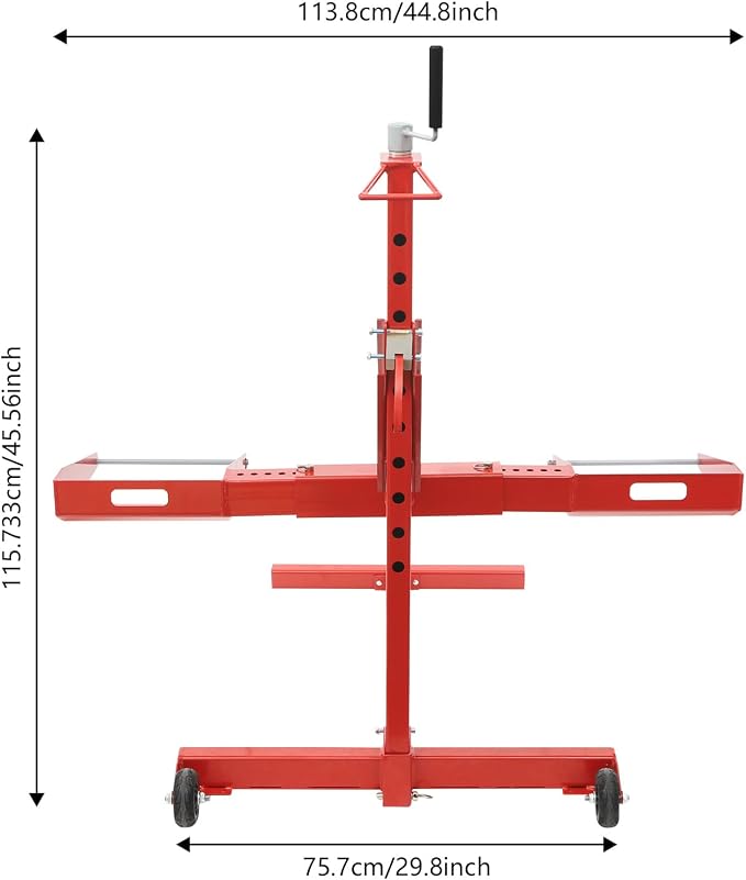 Lawn Mower Lift, 29 Inch Lawn Mower Lift Tool Adjustable Movable Lawn Mower Lift Solid Carbon Steel Lawnmower Lifting Machine for Riding Lawn Mower, Zero Turn Lawn Mowers (750lb Regular)