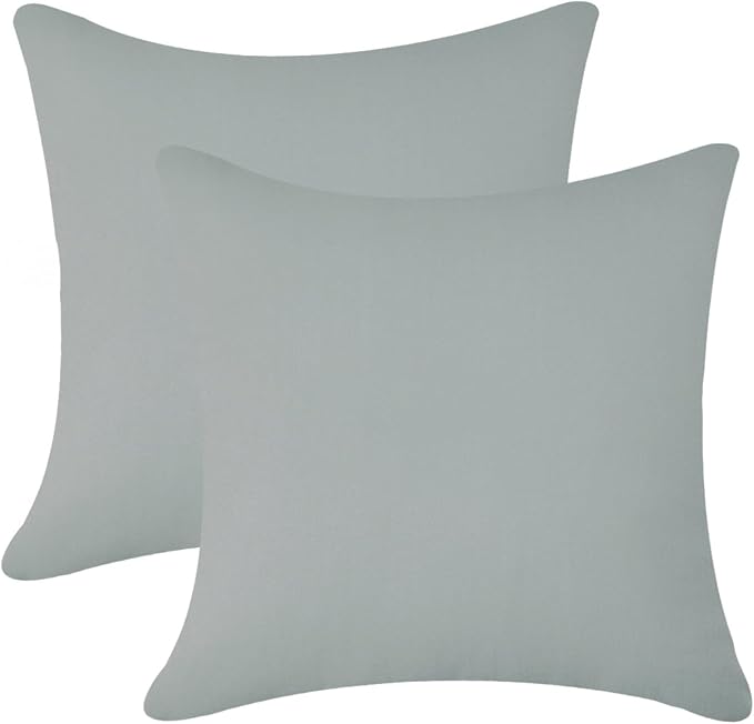 Pack of 2 Outdoor Waterproof Pillow Covers Decorative Throw Pillow Covers Furniture Cushion Cases Spring for Chair Patio Garden Couch Tent Balcony Sofa, Grey, 22"x22"