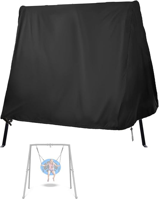 Kasla Outdoor Swing Cover, Waterproof and Heavy-Duty, Cover for Patio A Frame Swing Set & Porch Glider Hammock & Porch Swing Stand - 72" Lx67 Wx71 H