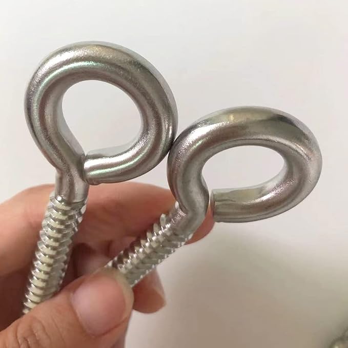 Hammock Hanging Kit, stainless steel hammock hardware by Load Capacity 1300lbs Hammock Eye Hook screws & Carabiners for Hanging Swing, Hammock, Tree, Indoor & Outdoor