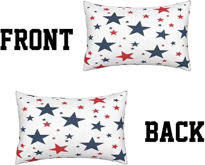 Outdoor Pillows Waterproof Set of 2 Outdoor Pillow Covers 16x24 Inch, Light Throw Pillows Stars Pillow Covers, Summer Garden Decorative Pillows Outdoor Pillows for Patio Furniture Car Home Decor-hs348