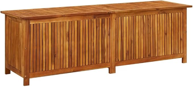 Gardening Supplies patio storage box Deck boxes Patio Storage Box 68.9"x19.7"x22.8" Solid Acacia Wood