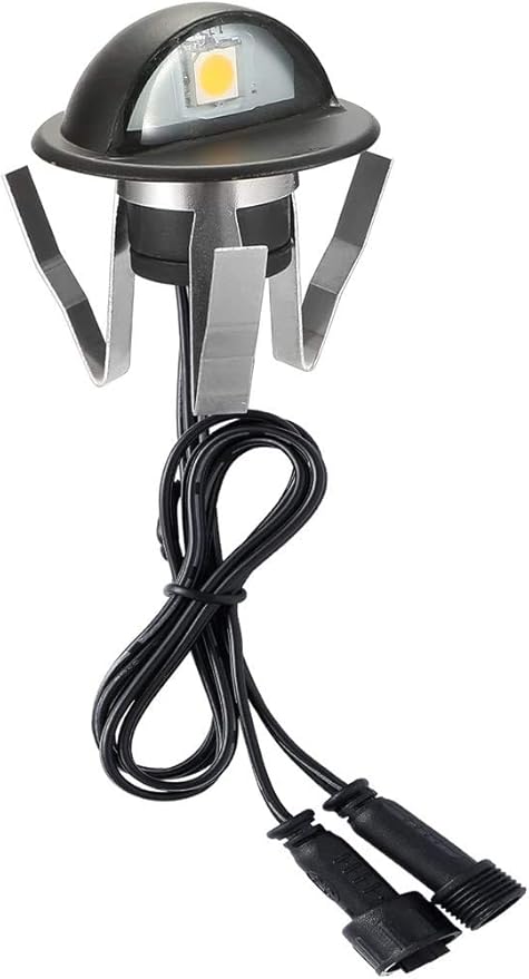 Recessed LED Deck Lighting Kits DC12V Low Voltage F1.38 Waterproof IP 65，In Ground Lights for Steps,Stair,Patio,Floor,Pool Deck,Kitchen,Outdoor Landscape Lighting (1pcs,Blue)