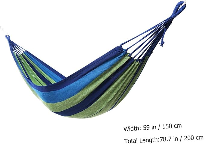 Portable Double Hammock Durable Canvas Swing for Outdoor and Indoor Use Lightweight Design for Camping and Family Color Easy to Pack