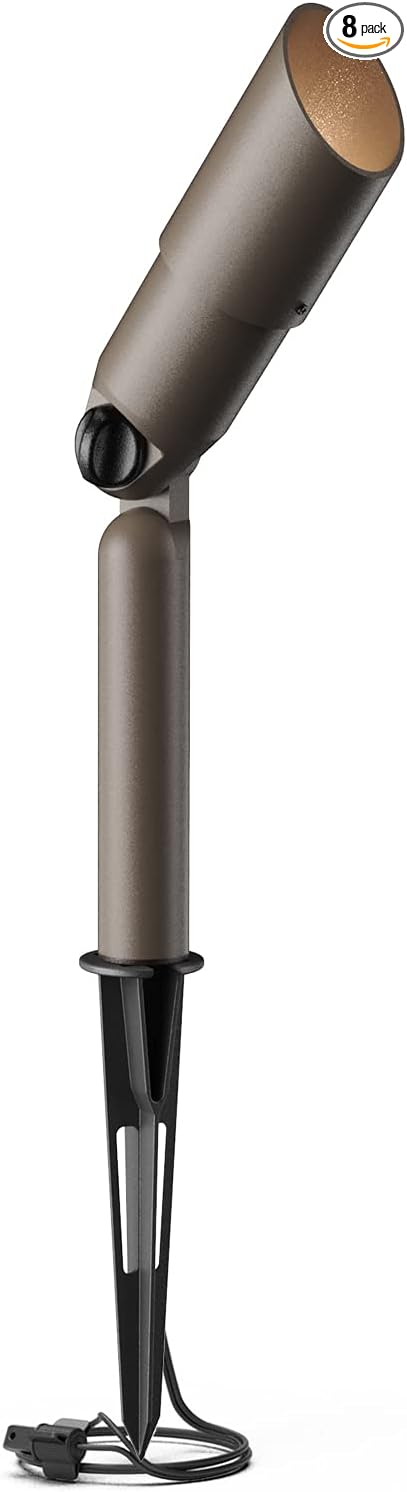 GOODSMANN Low Voltage Landscape Lighting Floodlight & Spotlight 3W LED 200 Lumen with Replaceable Bulbs 3000K Warm White 12V AC Tree Lights Garden Up Light Hardwired Lighting with Cable Connector