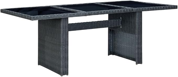 9 Piece Patio Dining Set with Cushions Poly Rattan,Outdoor Dining Set,Garden Dining Set,Terrace Tables and Chairs,Lounge Seat,Garden Furniture,for Homes,Offices,Living Room,Cafes,Dark Gray