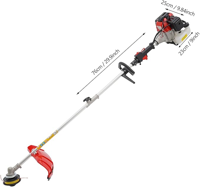 Gas String Trimmer, 52Cc 2 Stroke Gas Powered Weed Eater Brush Cutter Grass Wacker for Shrub Harvesting and Cleaning Weed Harvesting Reed Harvesting Landscaping, 1700W 6500-8500Rpm