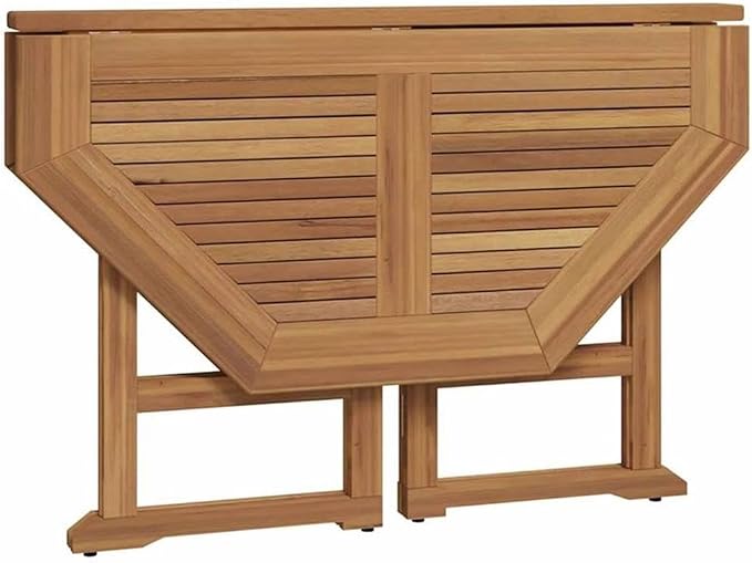 Afuera Living Solid Teak Wood 5-Piece Foldable Outdoor Dining Set, Brown Finish, Weather-Resistant, Includes Square Dining Table and 4 Chairs, Space-Saving Design for Patio or Garden