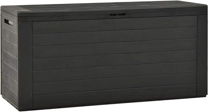 (Fast Shipments) Deck Storage Container, Organization & Outdoor Storage Container for Patio Furniture Pillows, Garden Tools Garden Storage Box Anthracite 45.7"x17.3"x21.7"