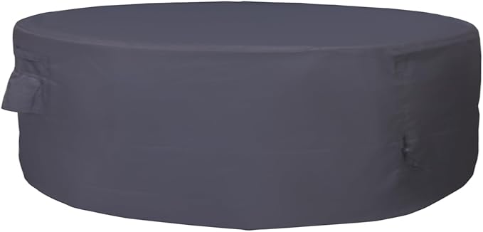 Round Patio Furniture Cover, Heavy Duty and Waterproof for Outdoor Furniture covers, Round outdoor table cover, Patio table cover 110"DIA x 31"H Black