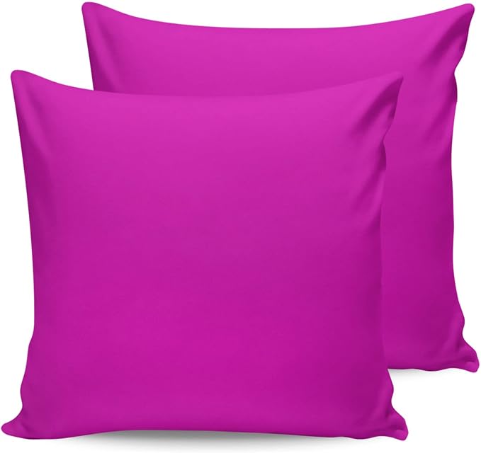 Outdoor Waterproof Throw Pillow Covers Set of 2 Rosy Red Pillowcases 24x24 Inches Solid Pink Color Patio Decorative Pillows Cushion Case Patio Pillows for Couch Bed Chair Garden